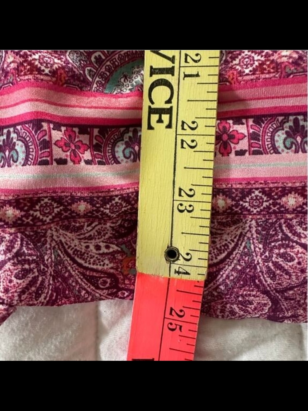 ONE WORLD Hot Pink Patterned 3/4 Sleeve Top - Picture 5 of 5